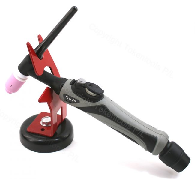 Metalmaster red tig torch stand with magnetic base